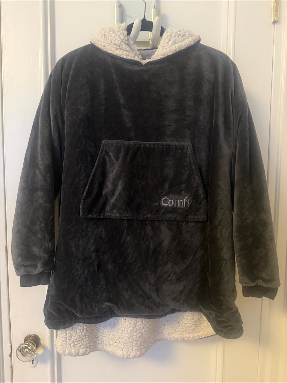 Comfy Kids Plush Sherpa-Lined Hoodie - Black